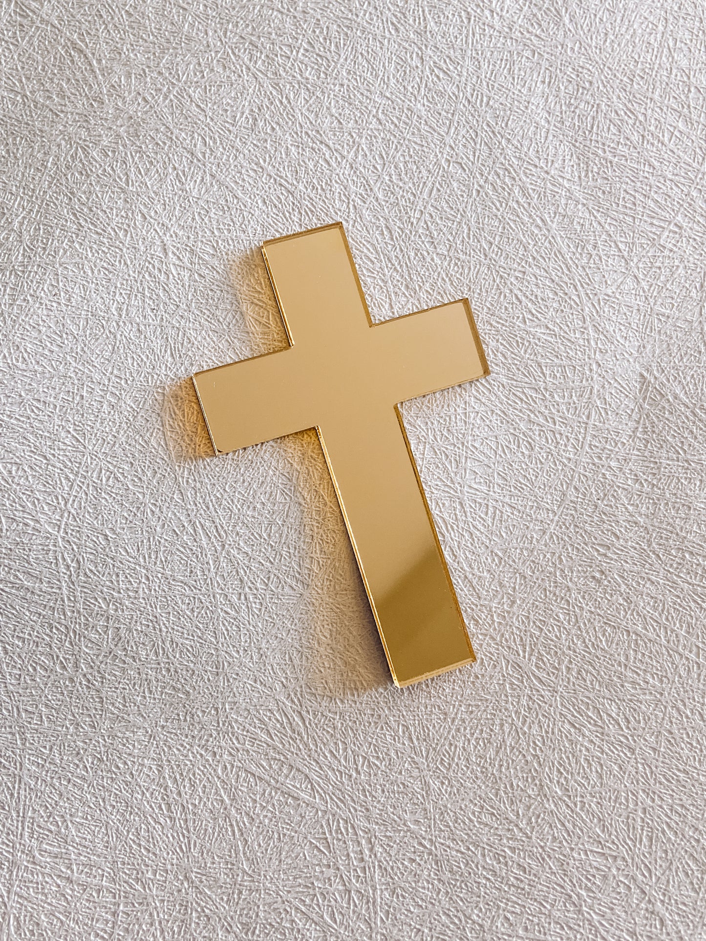 Acrylic Cake Charm - Block Cross - The Cozy Nest Handmade
