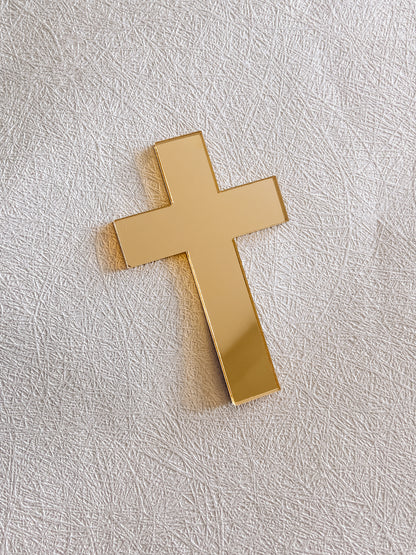 Acrylic Cake Charm - Block Cross - The Cozy Nest Handmade