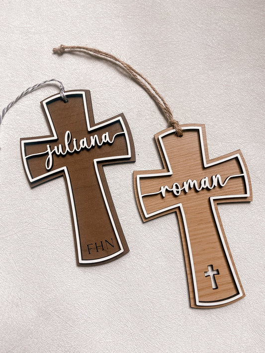 Personalized Cross Sacrament Keepsake