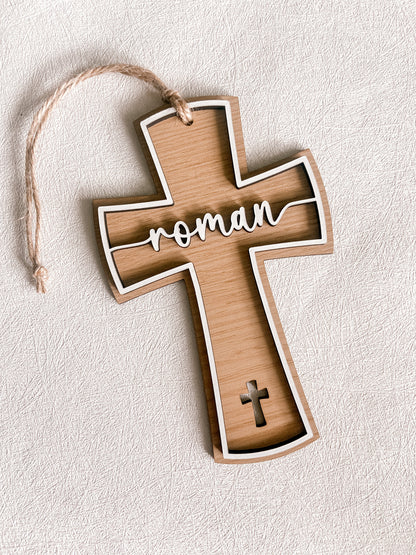 Personalized Cross Sacrament Keepsake