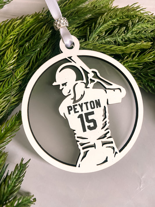 personalized kids Hobby sport Christmas Ornament baseball