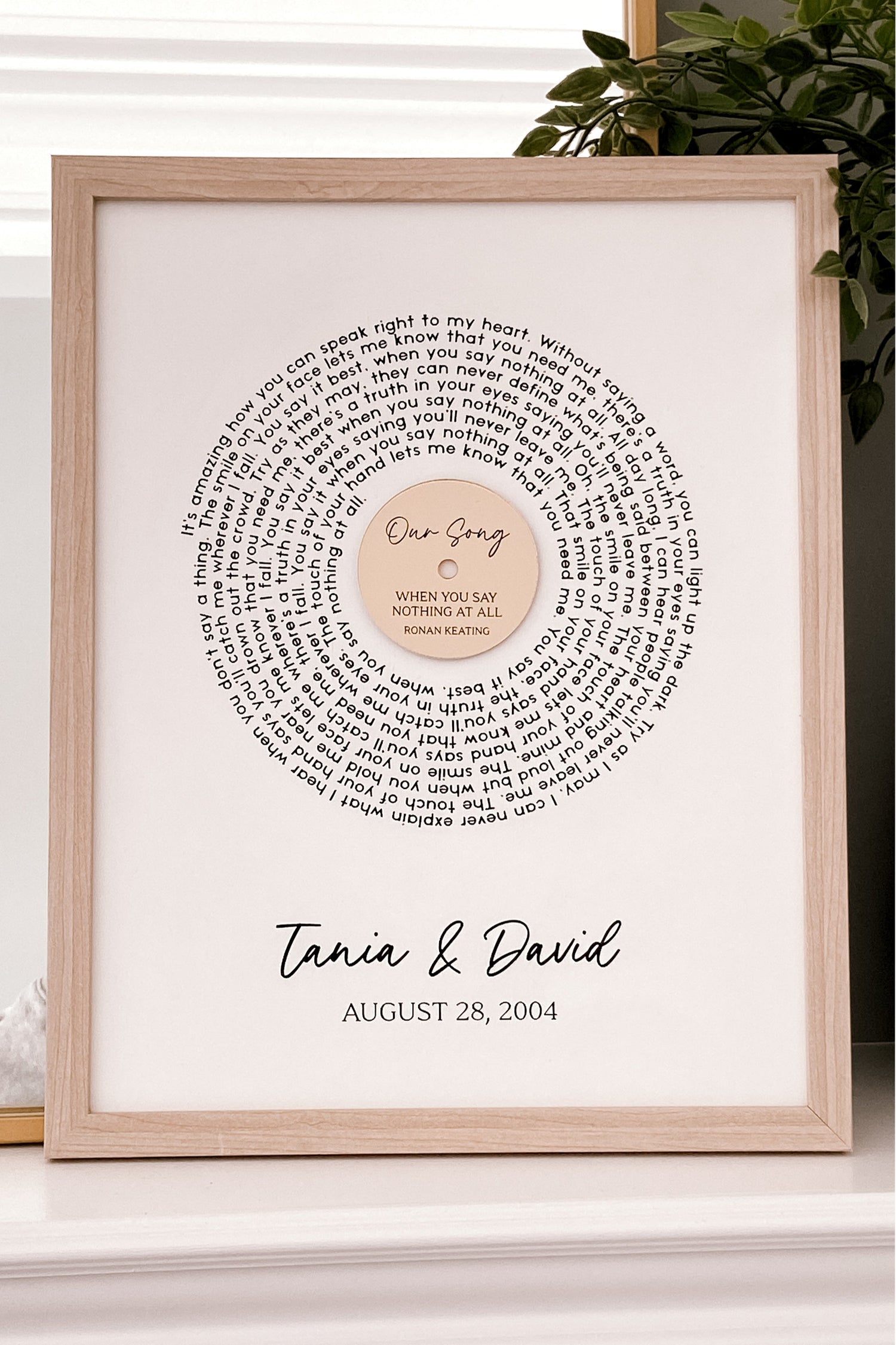 Song Lyric Wall Art - The Cozy Nest Handmade