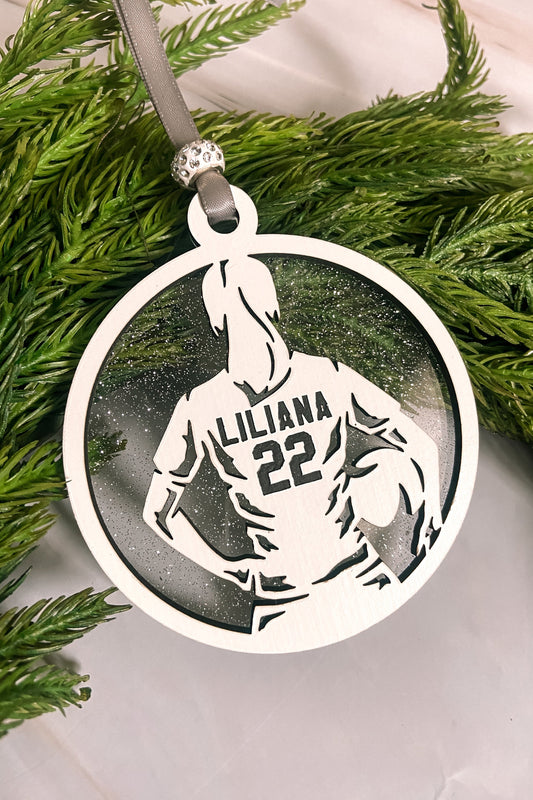 personalized kids Hobby sport Christmas Ornament soccer