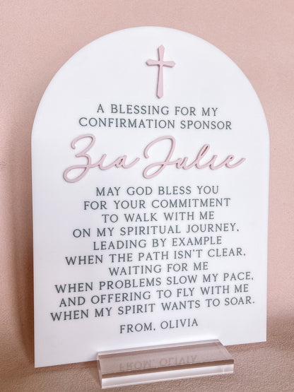Confirmation sponsor gift