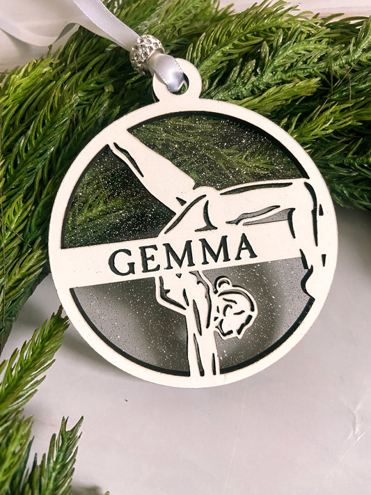 personalized kids Hobby sport Christmas Ornament gymnastics