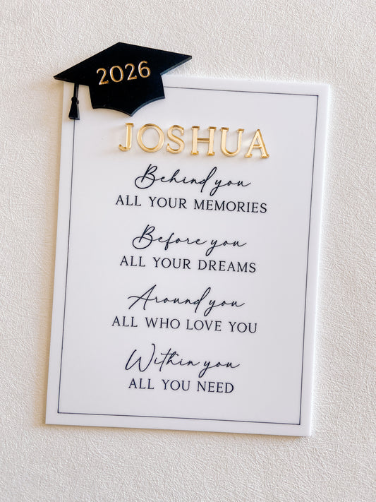 Graduation Wishes Keepsake Gift Plaque