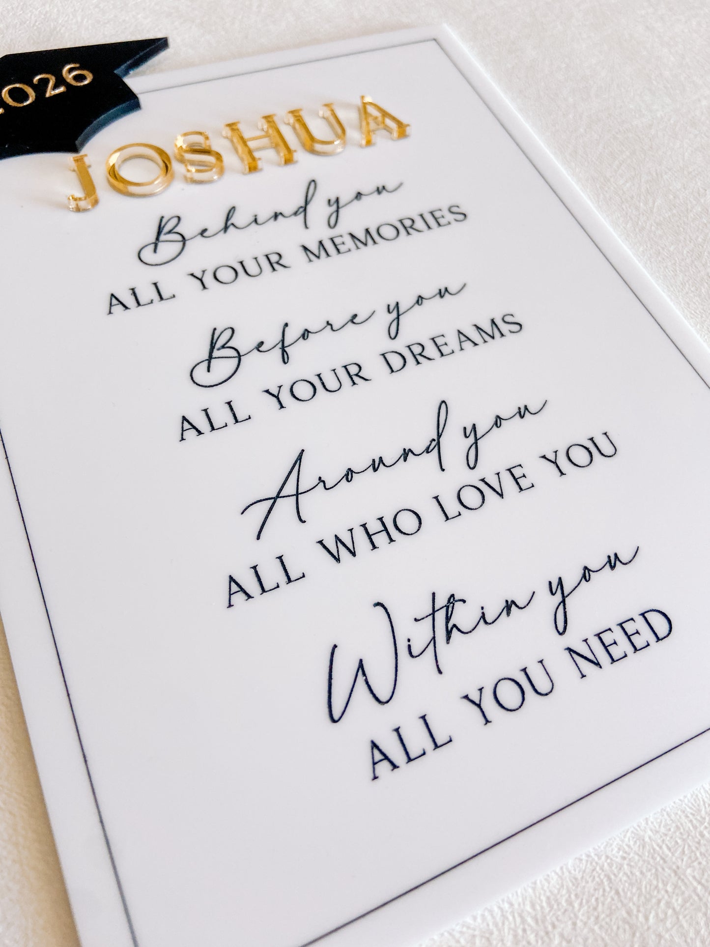 Graduation Wishes Keepsake Gift Plaque