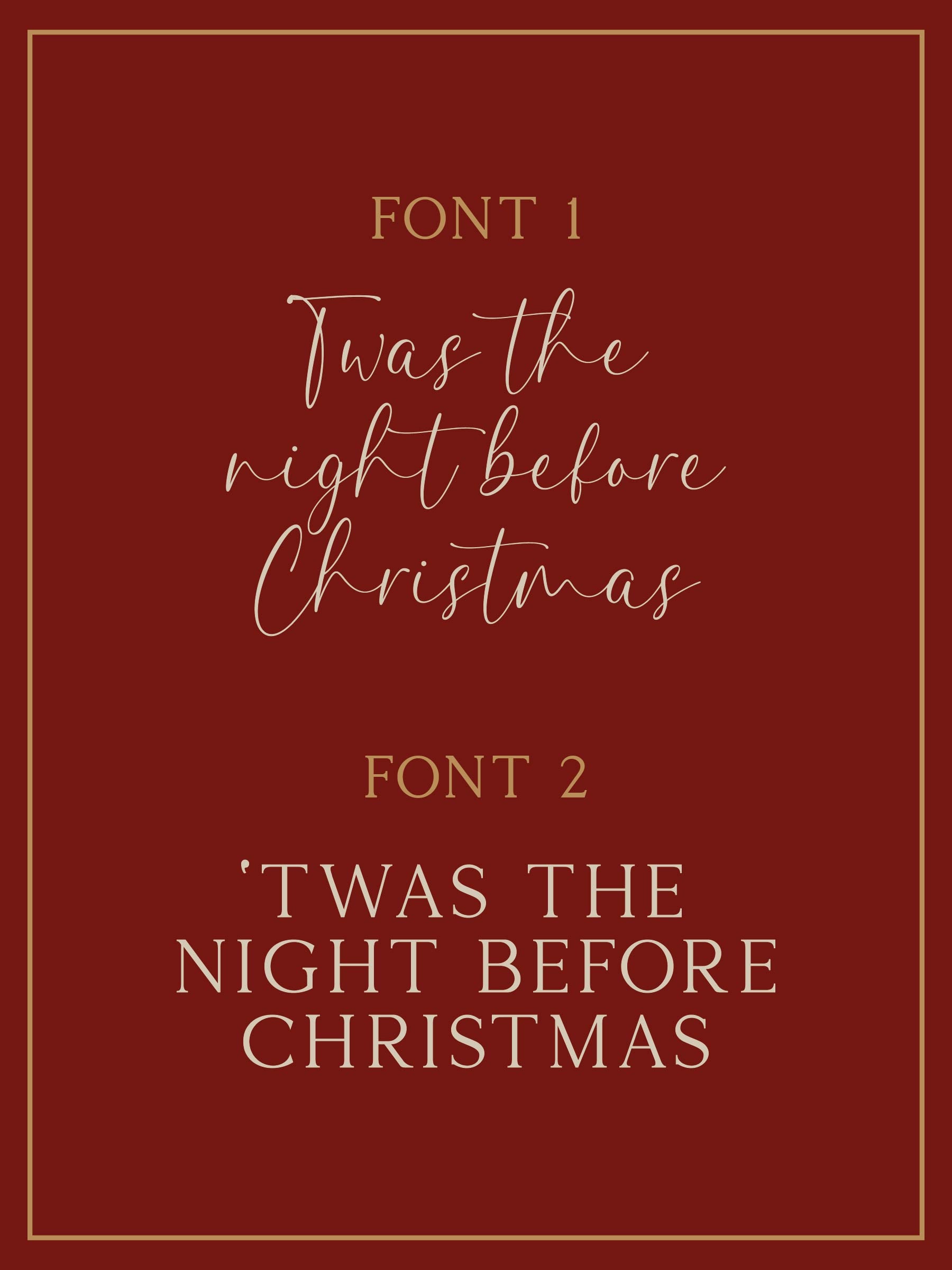 stocking tag fonts