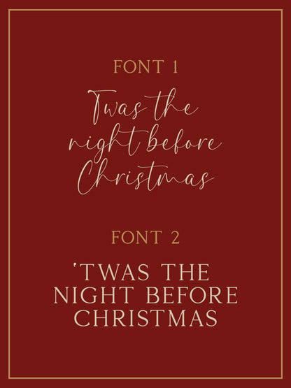 stocking tag fonts