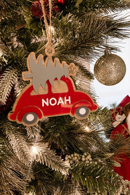 personalized christmas car ornament kids
