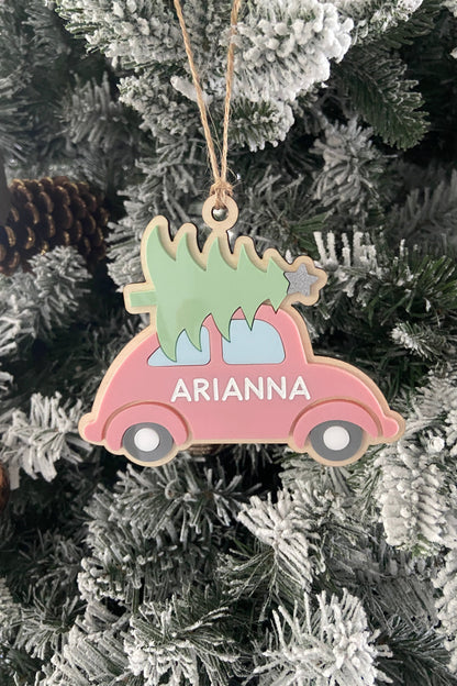 personalized christmas car ornament kids