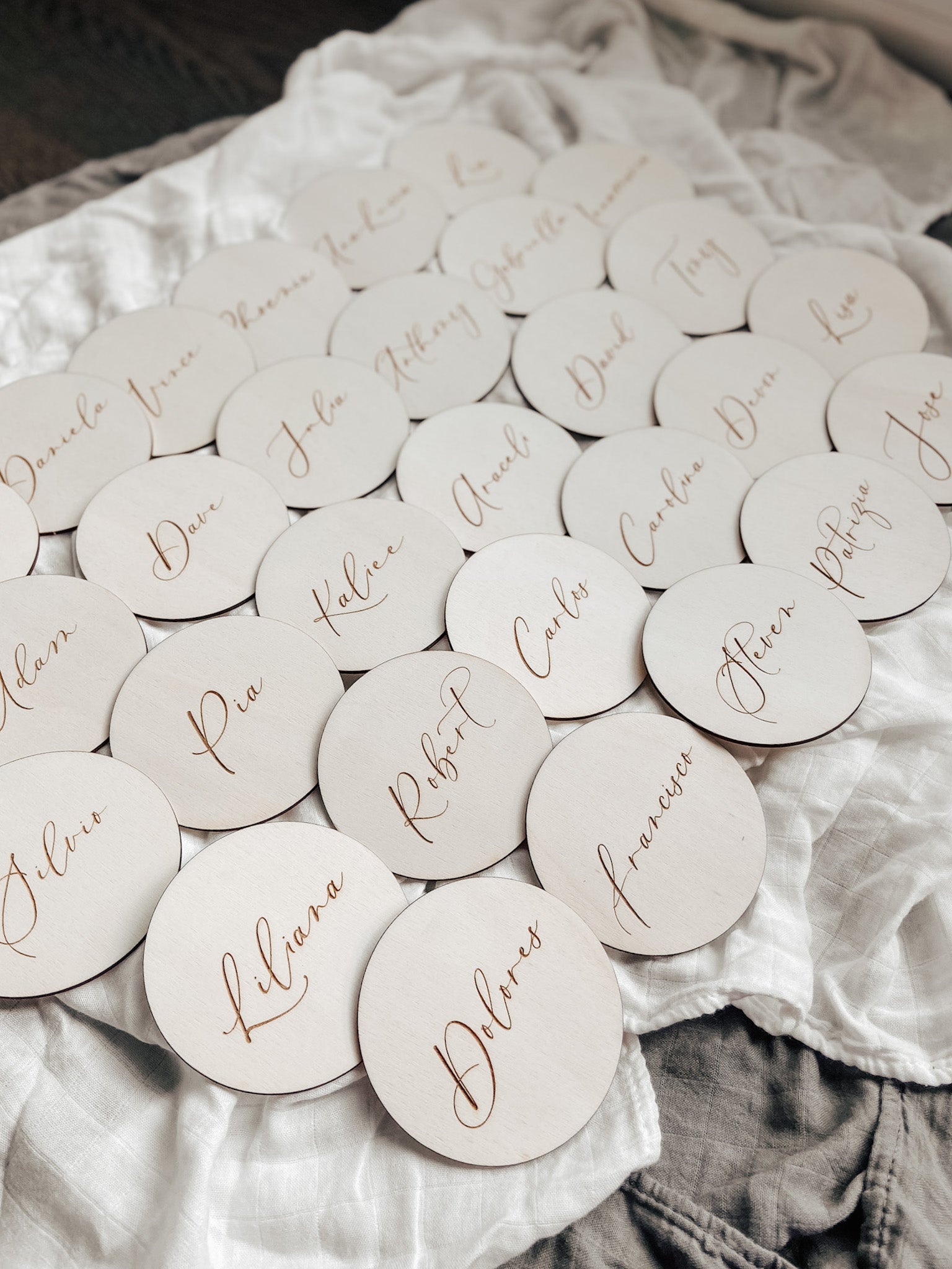 Wood Seating Cards - The Cozy Nest Handmade