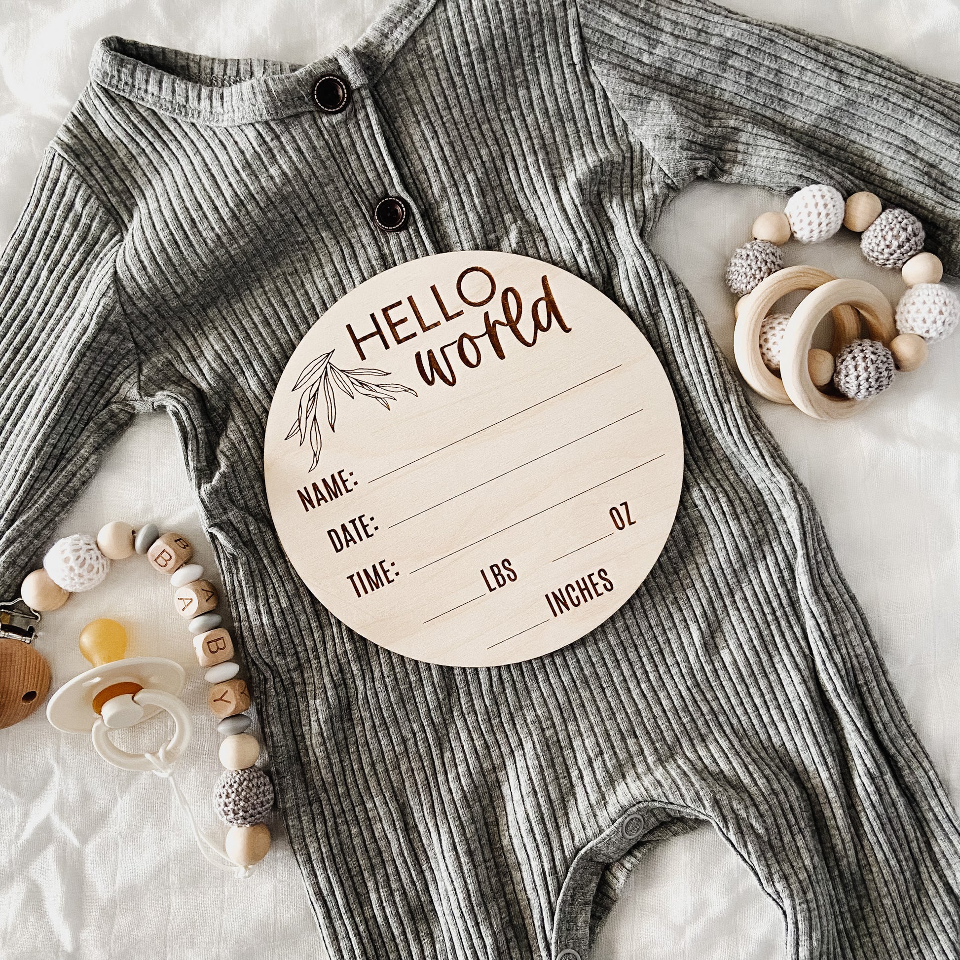 Birth Stat Announcement - The Cozy Nest Handmade