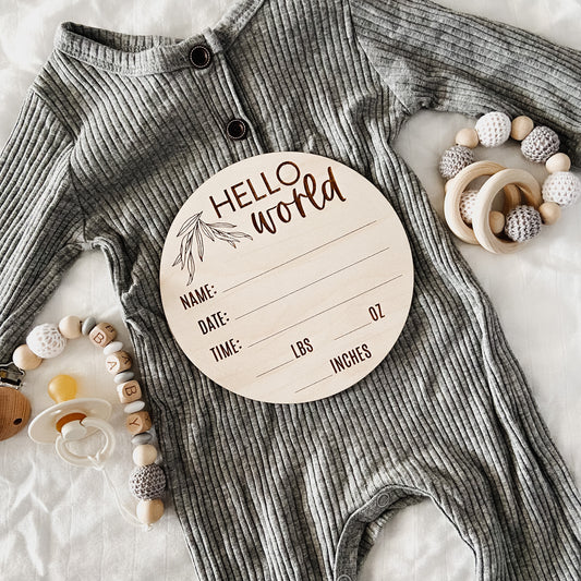 Birth Stat Announcement - The Cozy Nest Handmade