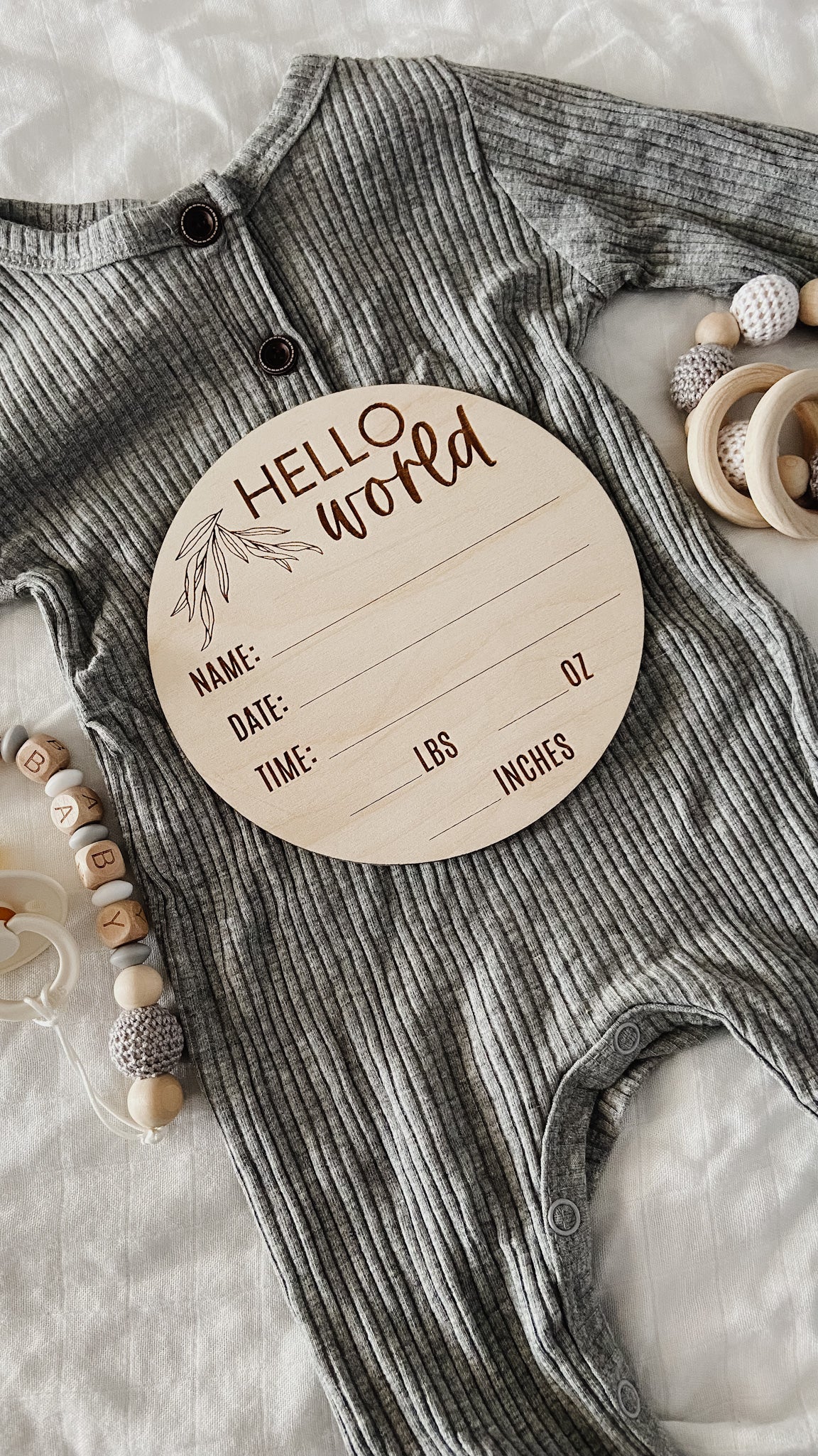 Birth Stat Announcement - The Cozy Nest Handmade