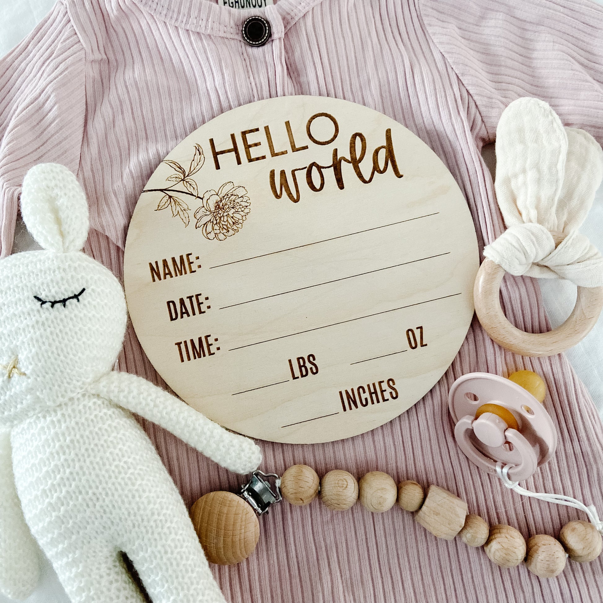 Birth Stat Announcement - The Cozy Nest Handmade