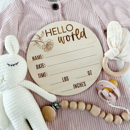 Birth Stat Announcement - The Cozy Nest Handmade