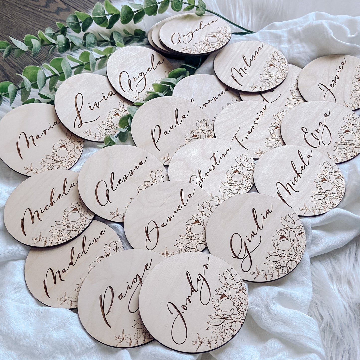 Wood Seating Cards - The Cozy Nest Handmade