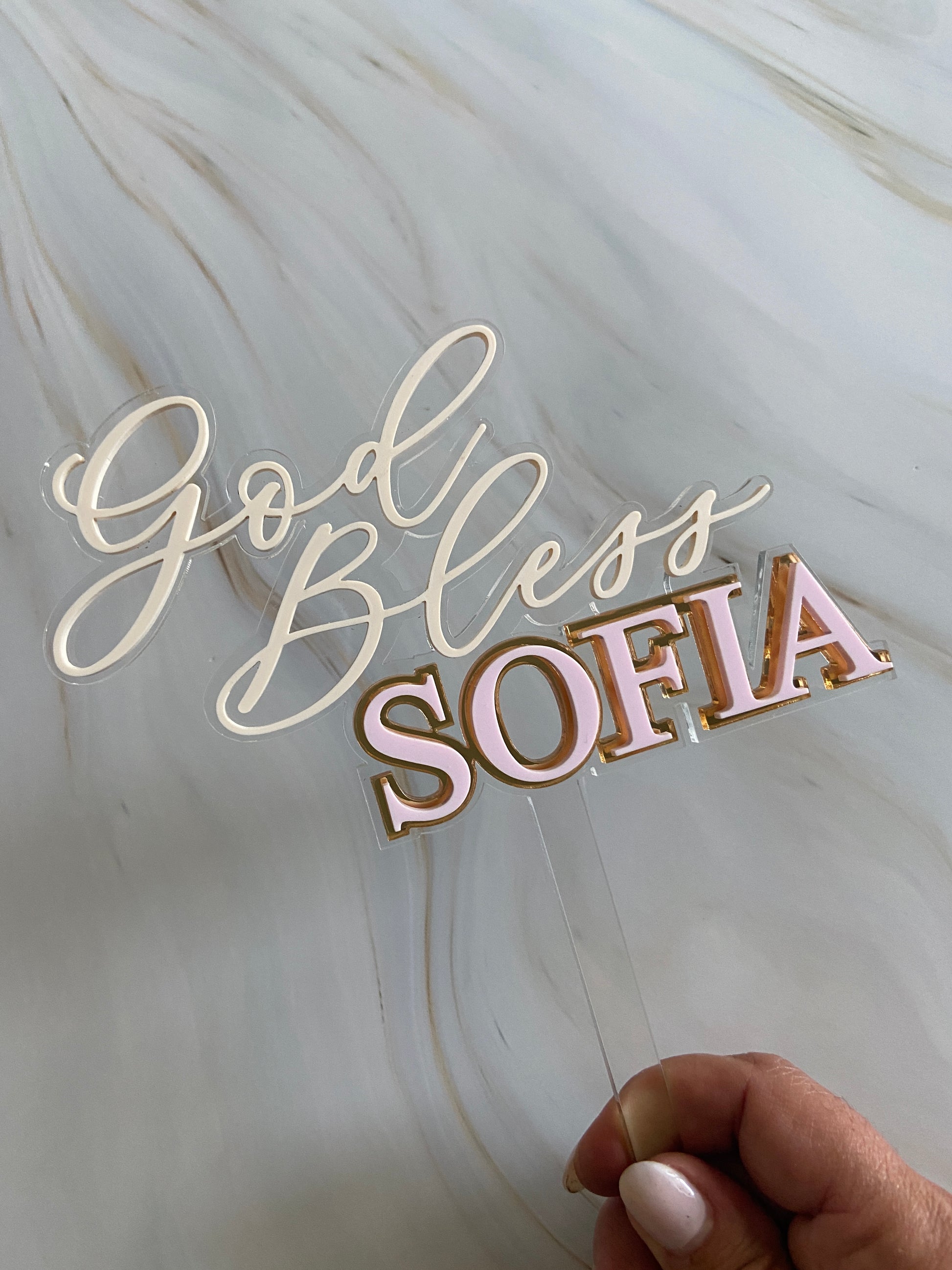 Sacrament Cake Topper - Multi Layer - The Cozy Nest Handmade