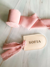 Load image into Gallery viewer, Acrylic Seating Cards - Luggage Tag Style with Ribbon
