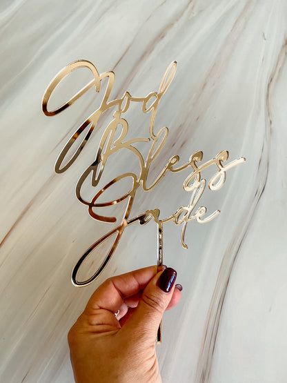 Sacrament Cake Topper - Single Layer - The Cozy Nest Handmade