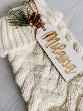 Load image into Gallery viewer, White &amp; Gold Stocking Tags
