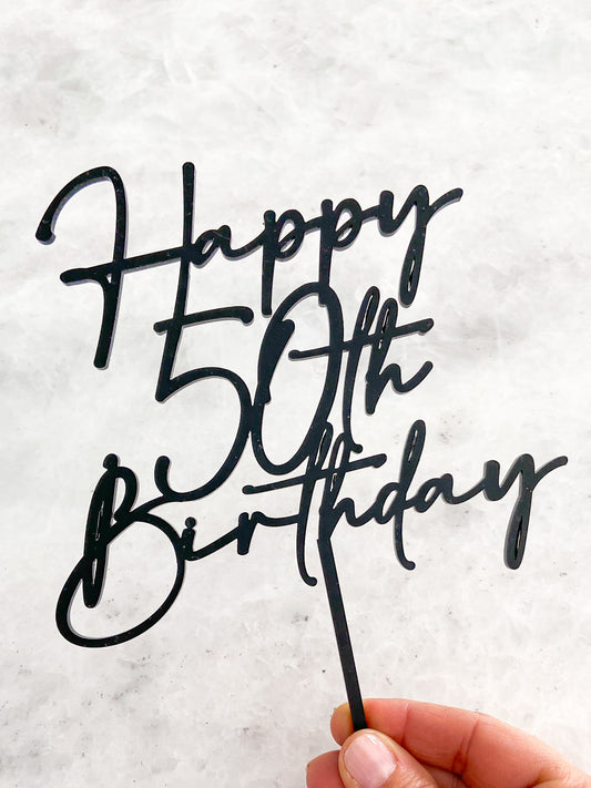 Birthday Cake Topper - Single Layer