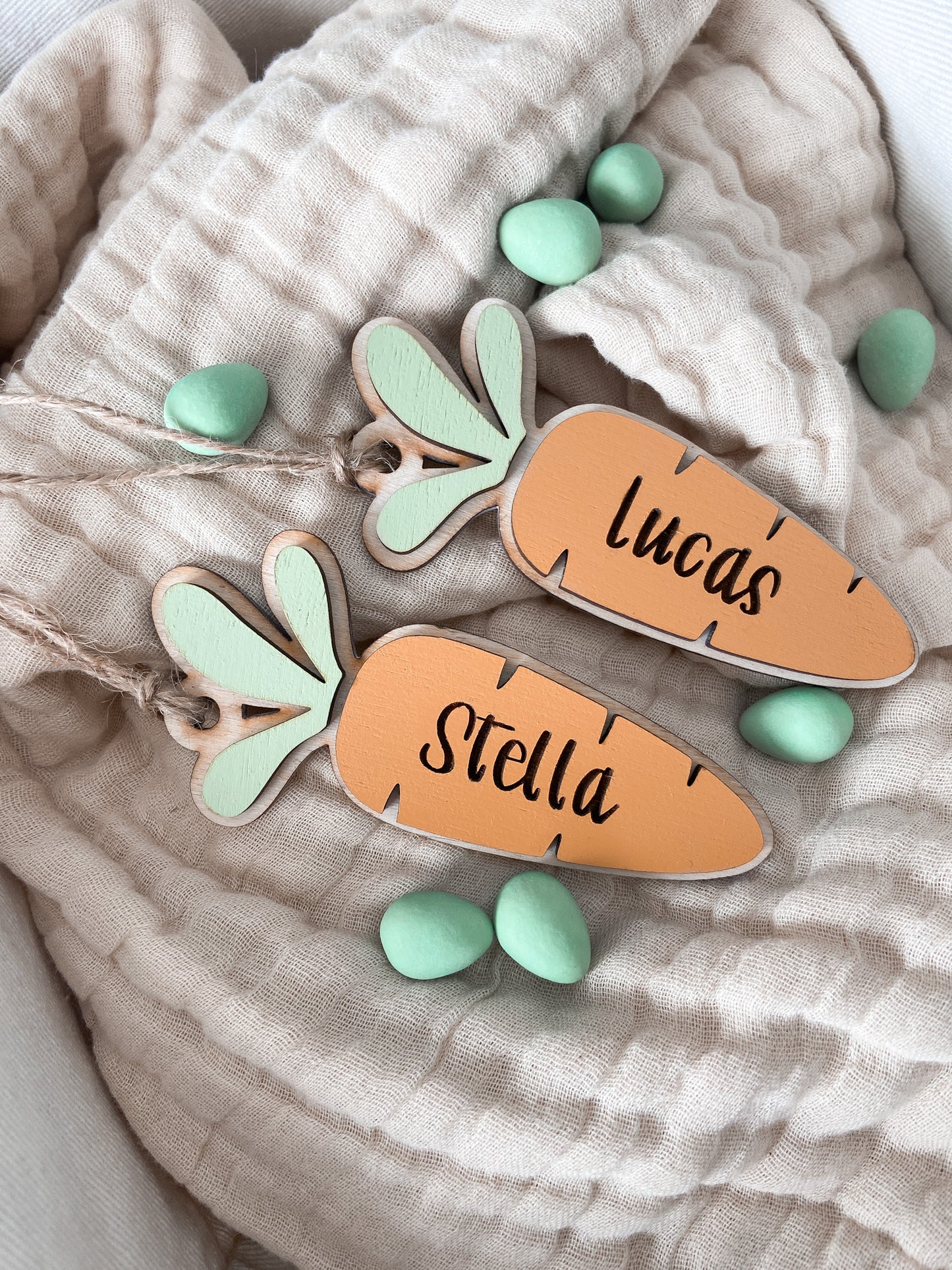 Easter Tags - Wood Carrot