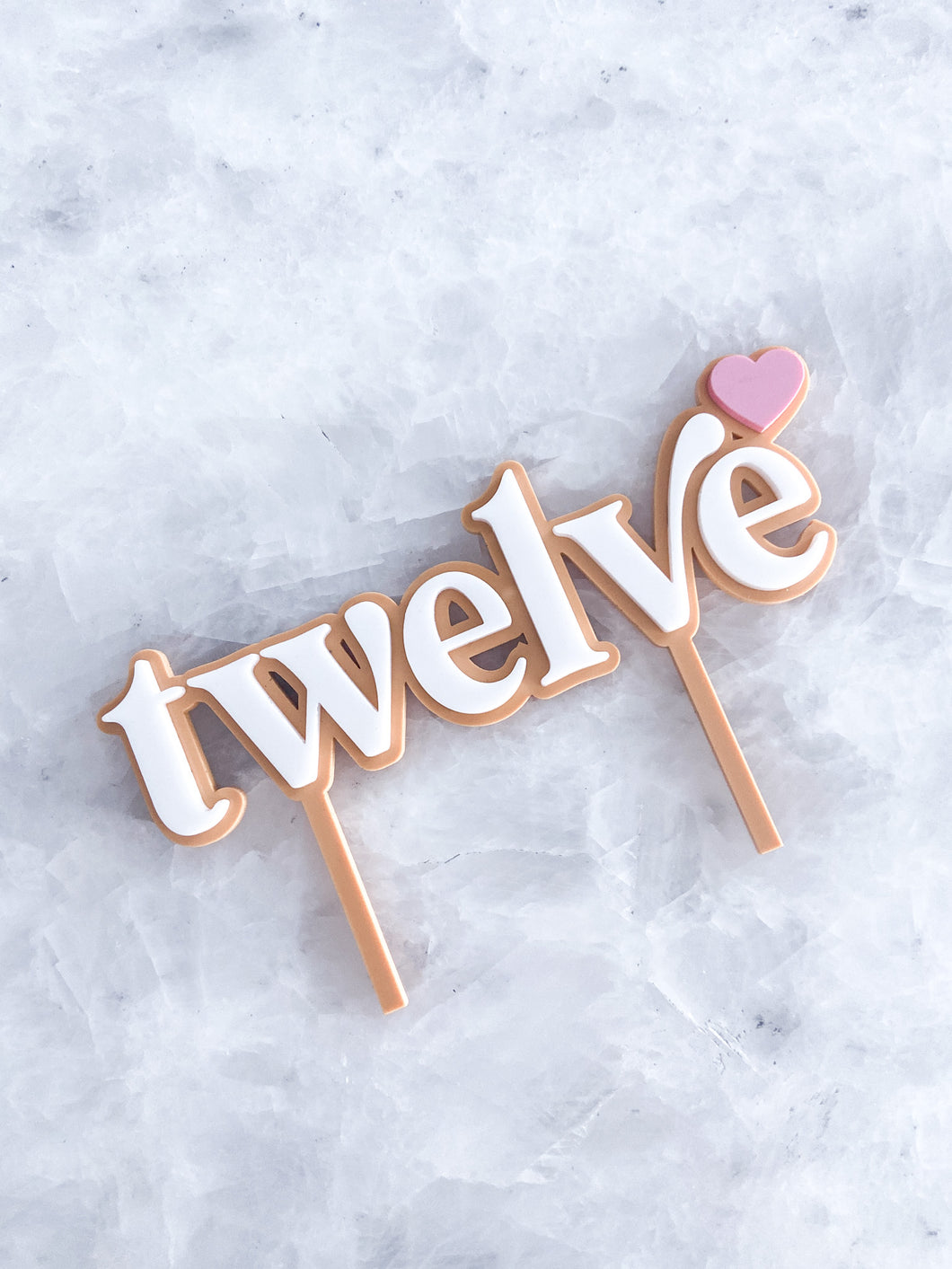 Birthday Cake Topper, Layered Acrylic