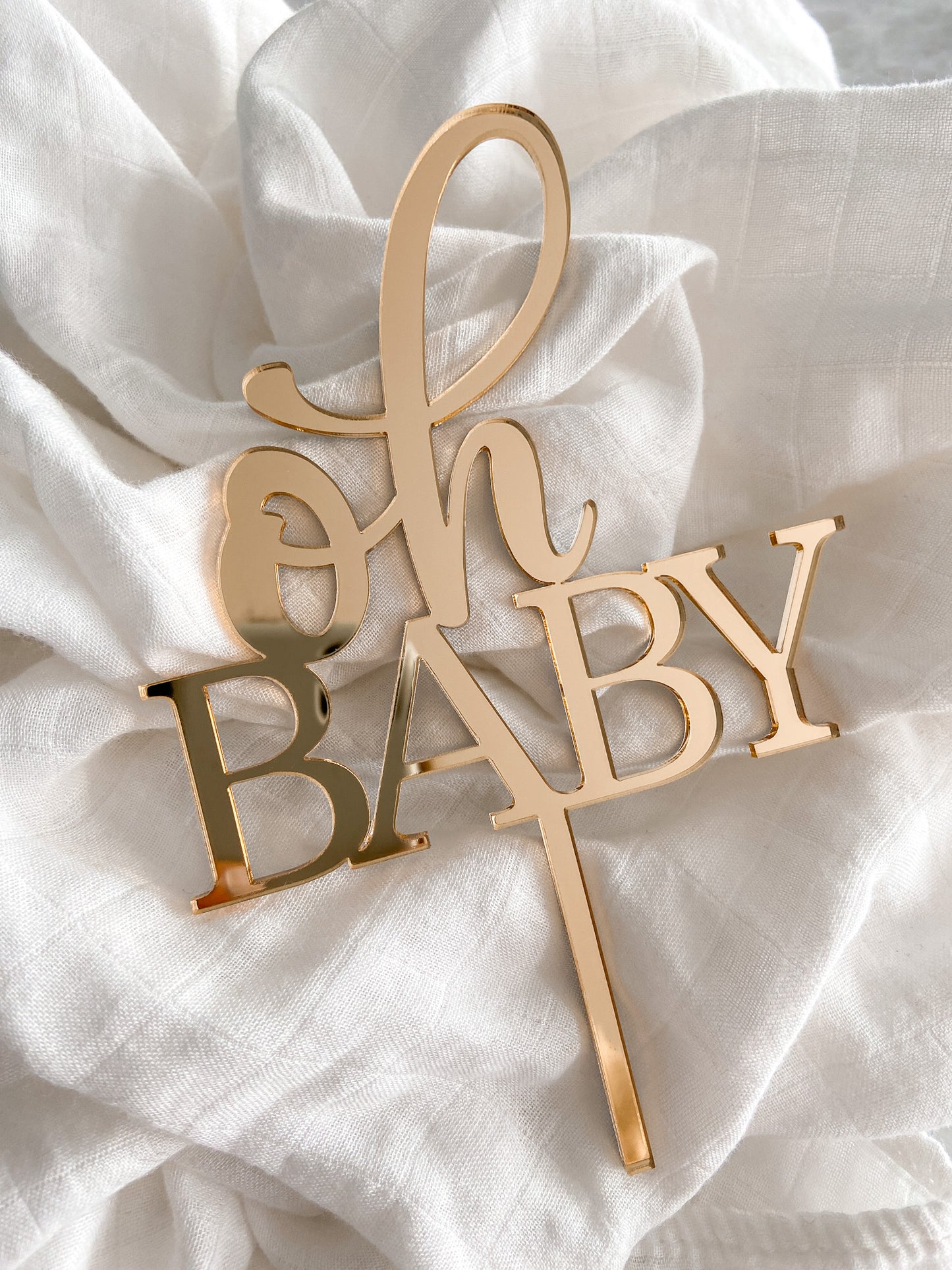 Oh Baby Cake Topper - The Cozy Nest Handmade