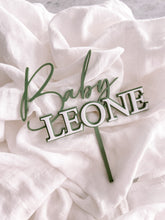 Load image into Gallery viewer, Personalized Baby Shower Cake Topper - Layered
