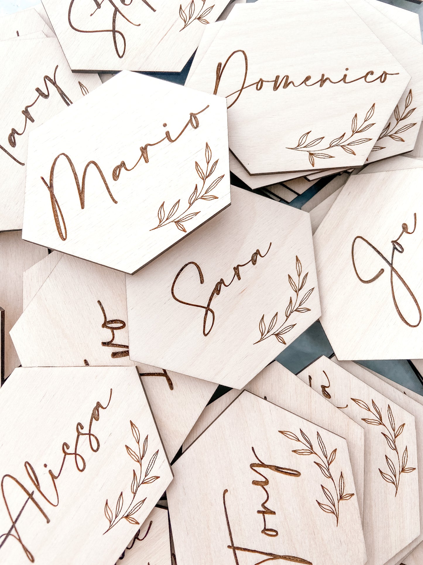 Wood Seating Cards - The Cozy Nest Handmade