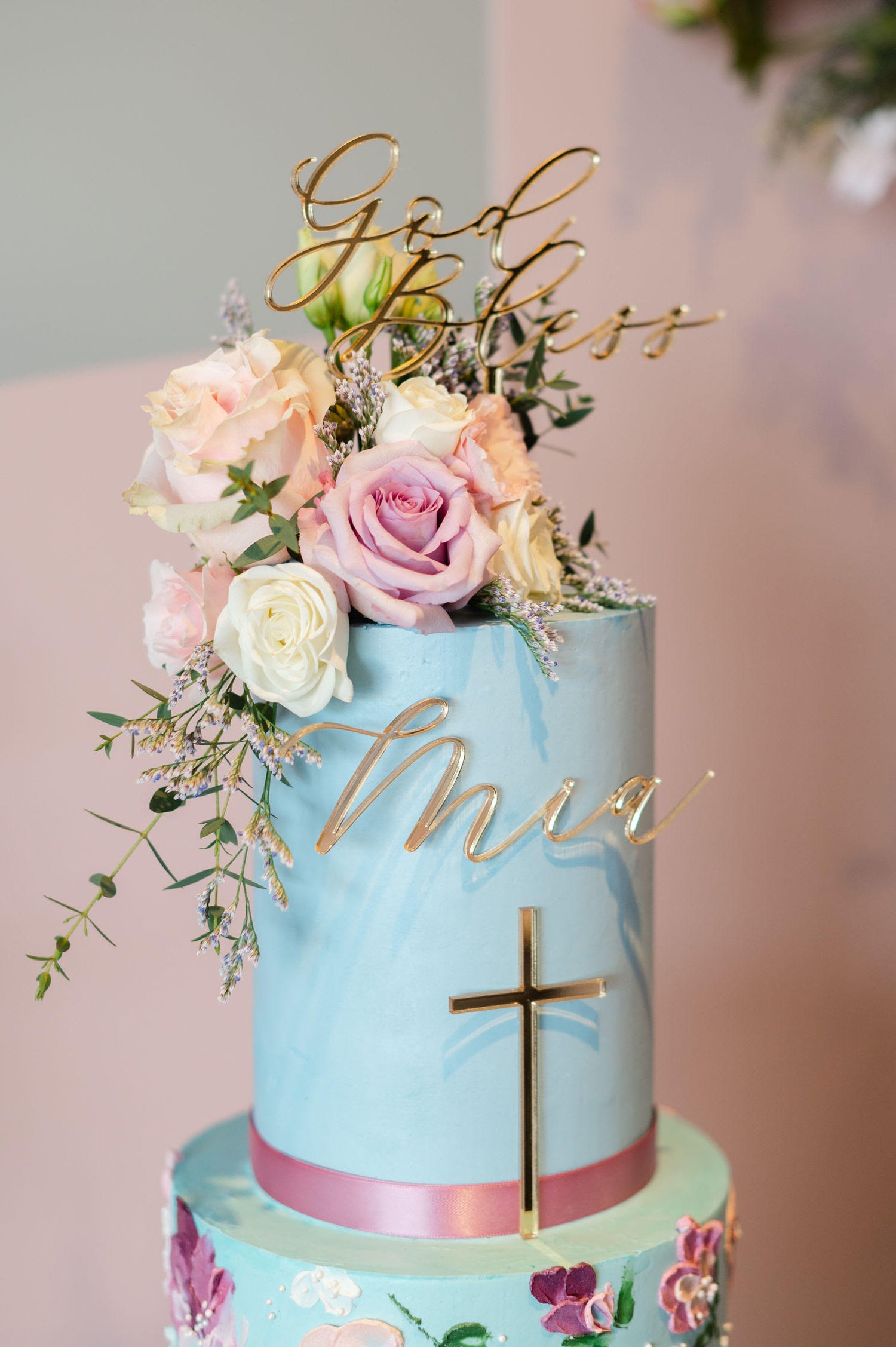 Sacrament 3 pc Cake Topper Set - Single Layer - The Cozy Nest Handmade